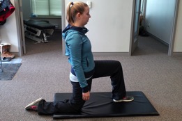 Hip flexor stretch is an exercise for lower back pain